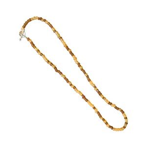 Amber color beaded necklace